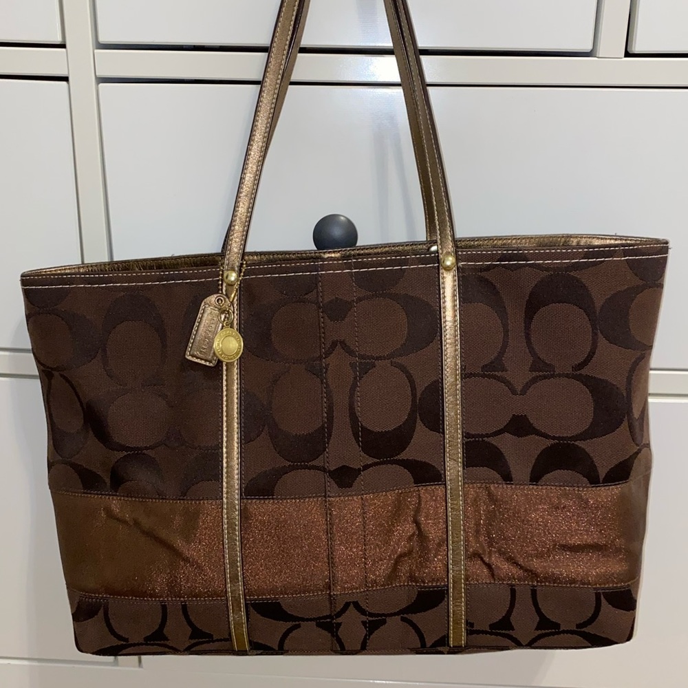Authentic Beautiful Brown Coach Tote Bag